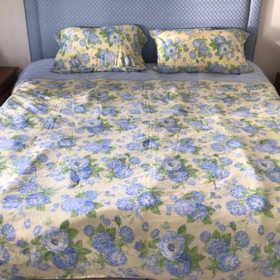Lot 8490. Laura Ashley King Coverlet with 2 Pillows