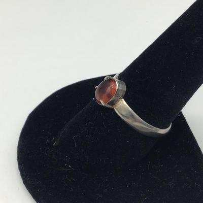 Vintage Sterling Amber Ring