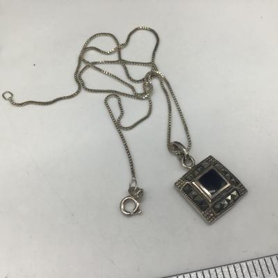 Marcasite Silver 925 Pendant and Chain