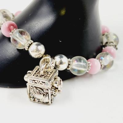 JESUS TRINKET CHARM STRETCHY BRACELET