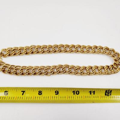 VINTAGE GOLD TONED THICK CHAIN NECKLACE
