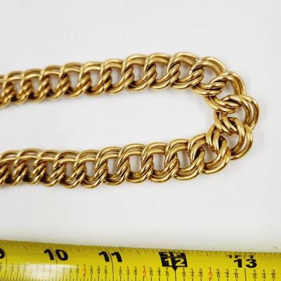 VINTAGE GOLD TONED THICK CHAIN NECKLACE