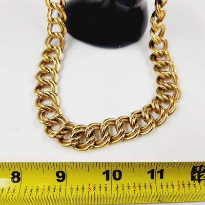 VINTAGE GOLD TONED THICK CHAIN NECKLACE