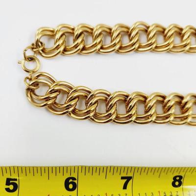VINTAGE GOLD TONED THICK CHAIN NECKLACE