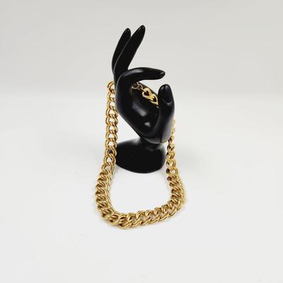 VINTAGE GOLD TONED THICK CHAIN NECKLACE