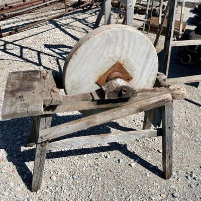 Antique Pedal Driven Sharpening Stone