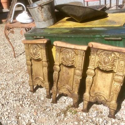 Vintage Cast Iron "Jose Theater", San Jose, CA Theater Seat Ends, for San Jose
