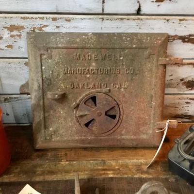 Antique Cast Iron Stove Door