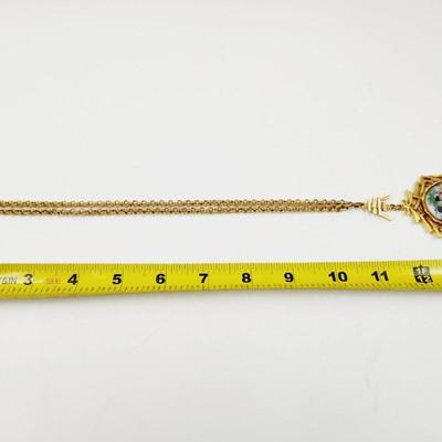 BEAUTIFUL VINTAGE ORIENTAL GOLD TONED NECKLACE