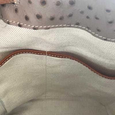 NEW Dooney and Bourke drawstring bucket bag in ostrich pattern