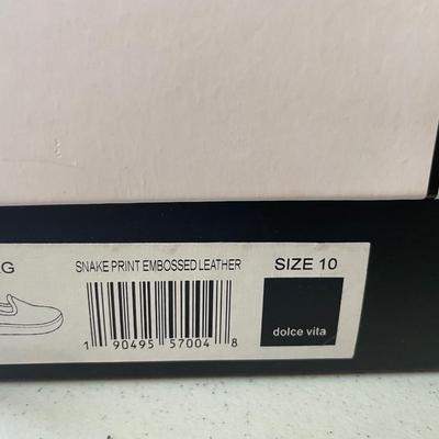 Dolce Vita NEW Snake Print Embossed Leather Sneaker with BOX