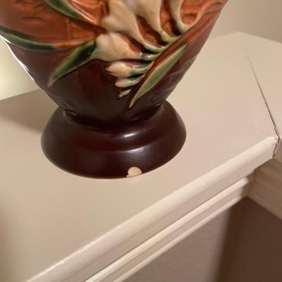 Roseville basket vase