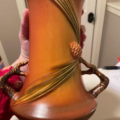 RARE Roseville pine cone vase