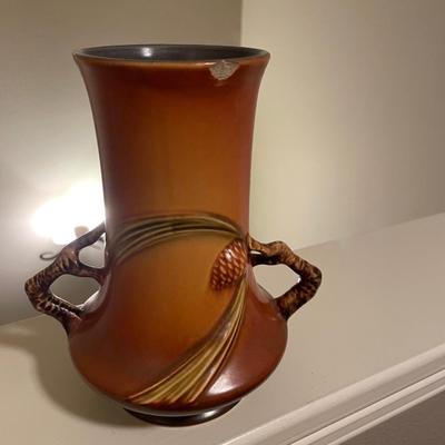 RARE Roseville pine cone vase
