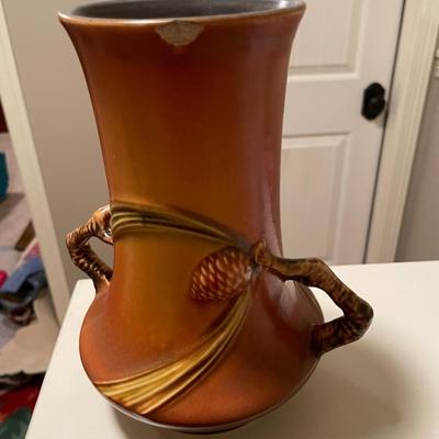 RARE Roseville pine cone vase