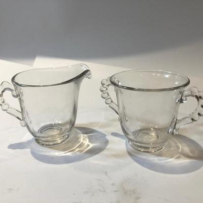 Candlewick Sugar and Creamer
