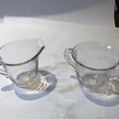 Candlewick Sugar and Creamer