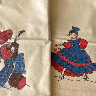 Hand painted pillow case set