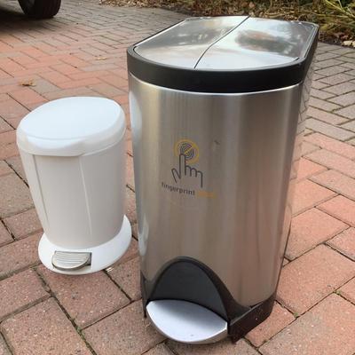 8467 Two Simplehuman Trash Cans