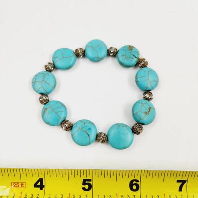 BEAUTIFUL HOWLITE STRETCHY BRACELET