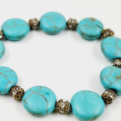 BEAUTIFUL HOWLITE STRETCHY BRACELET
