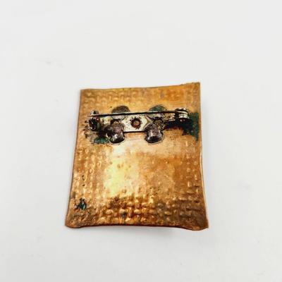 BEAUTIFULLY DESIGNED HAND CRAFTED COPPER BROOCH
