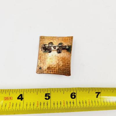 BEAUTIFULLY DESIGNED HAND CRAFTED COPPER BROOCH