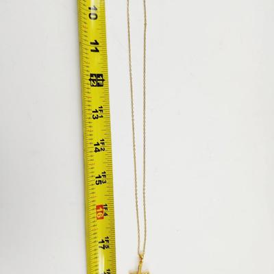 GOLD TONED FAUX DIAMOND DNA NECKLACE