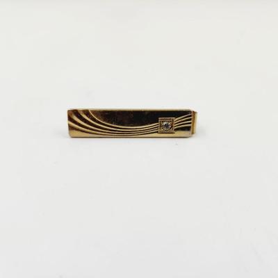 VINTAGE ANSON GT & RHINESTONE TIE CLIP TACK
