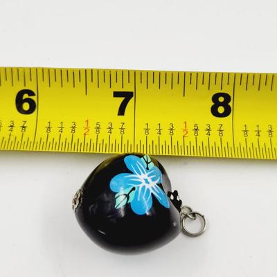 VINTAGE HAND PAINTED SEED PENDANT