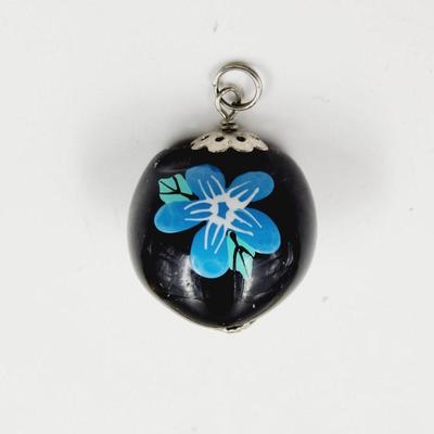 VINTAGE HAND PAINTED SEED PENDANT