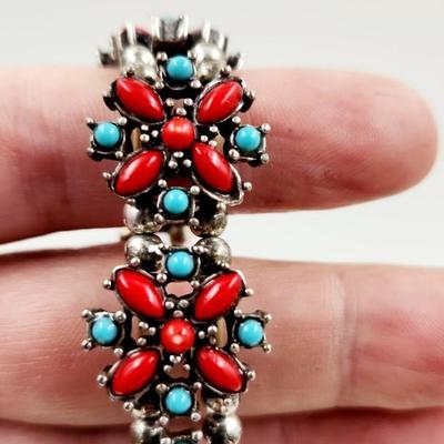 MULTI COLORED FAUX STONE STRETCHY BRACELET