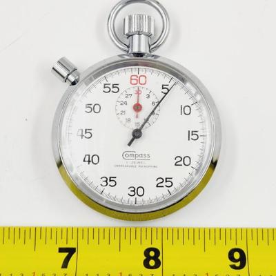 VINTAGE COMPASS STOP WATCH - WORKS