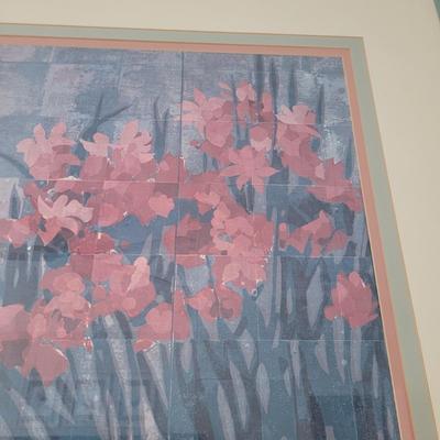 Large Framed Floral Print (DB-CE)