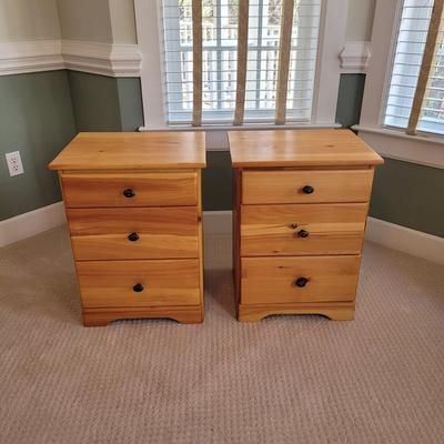 Pair of Wooden Nightstands (DB-CE)