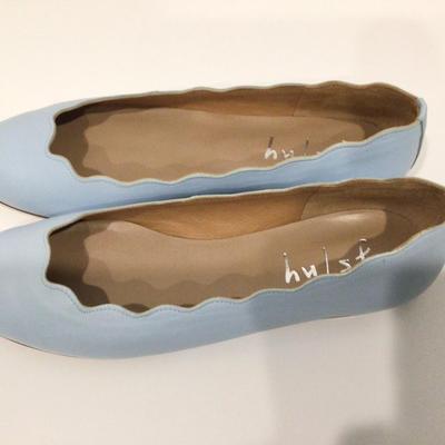 Lot. 8513. FS/NY Scolloped Leather Ballet Flats, 2 pairs, 8.5