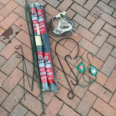 8471 Lot of Misc. Garden Hooks and Stakes