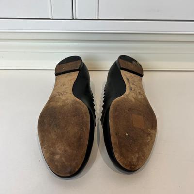 8515. Chloe Scalloped Leather Ballet Flats 8.5