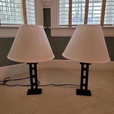 Pair of Metal Table Lamps (DB-CE)