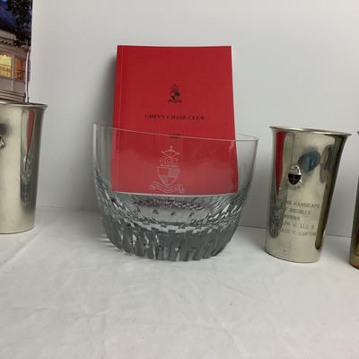 Lot 8521  Chevy Chase Club Books/ Mint Julep Cup / Crystal Bowl