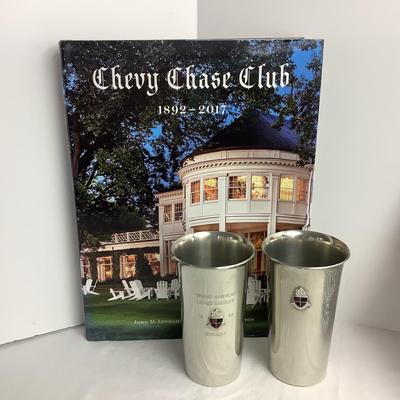 Lot 8521  Chevy Chase Club Books/ Mint Julep Cup / Crystal Bowl