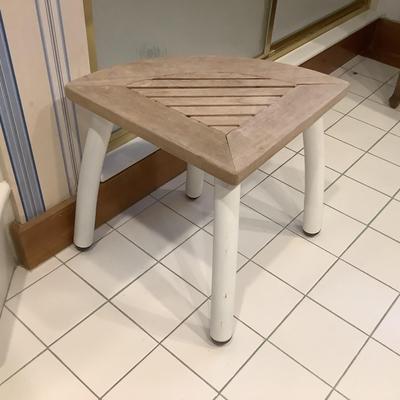 8391 Wood and Metal Shower Seat