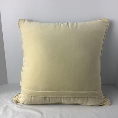 8372 Blue Floral Needlepoint Down Pillow