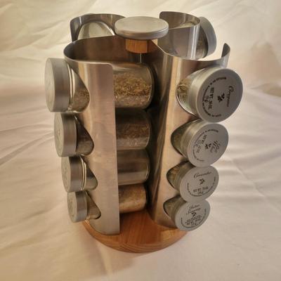 Round Spice Rack with Spices & Cutting Boards (K-DW)