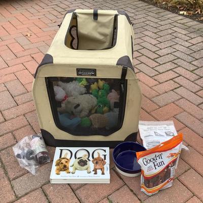 8466 Pet Nation Port-a-Crate with Toys Dog Treats , Dog Bowl and more