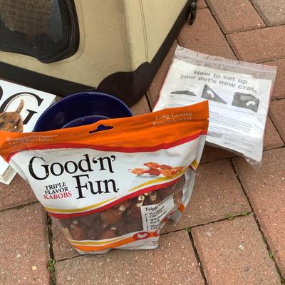 8466 Pet Nation Port-a-Crate with Toys Dog Treats , Dog Bowl and more