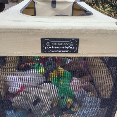 8466 Pet Nation Port-a-Crate with Toys Dog Treats , Dog Bowl and more