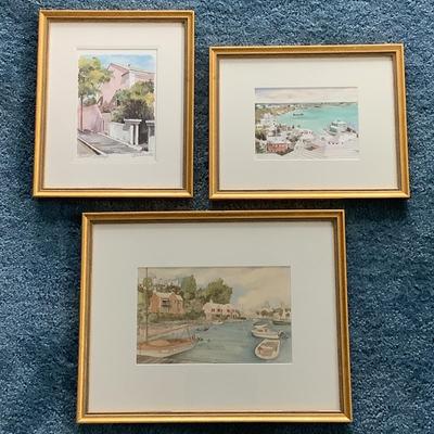 Lot 8536. Three Beautiful Bermuda Watercolors, Joan Forbes/Sue Quarles