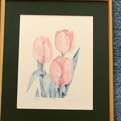 Lot 8542. Signed & Numbered Print of Tulips by. Lyn Snow / Lithographs of Morning Glory and Passion Flowers