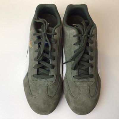 .8553. New Sparco Pumas Suede Olive Green Diving Shoes 8.5